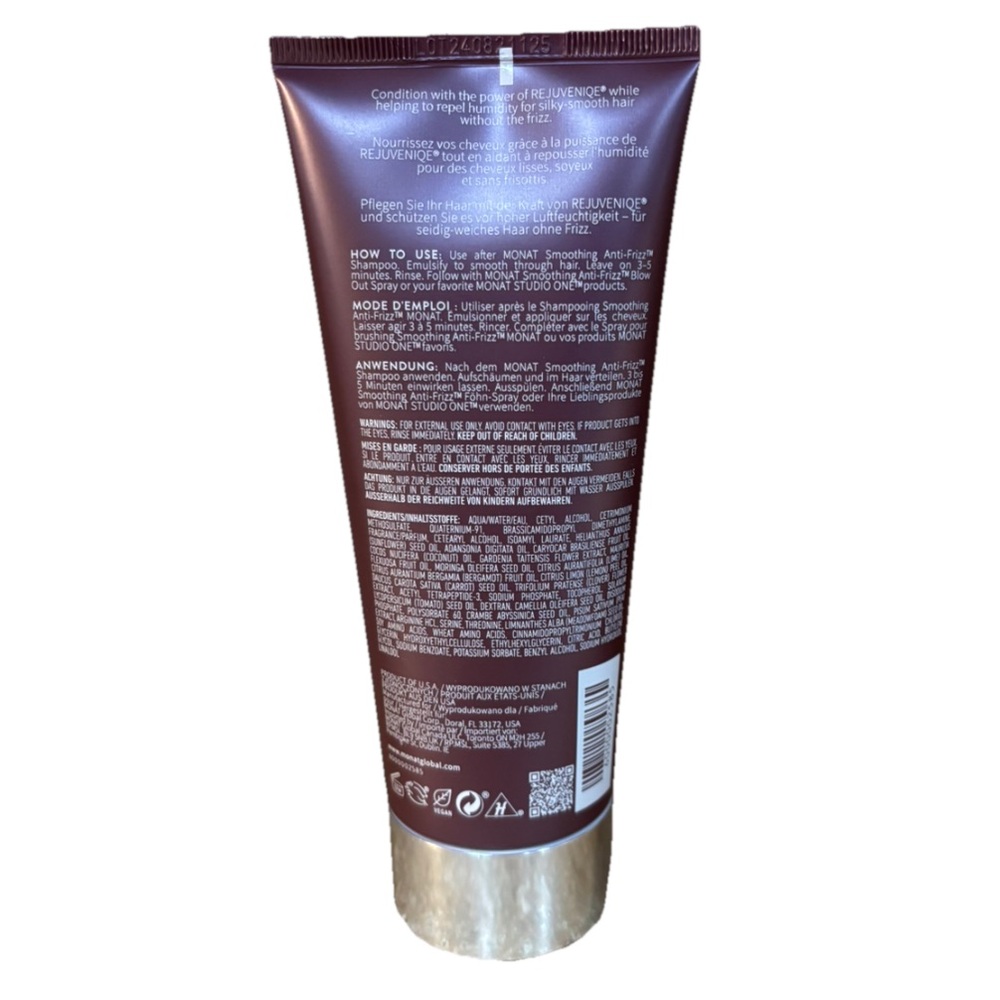 Monat Smoothing Anti-Frizz Conditioner 6 fl oz New With Rejuveniqe - Picture 2 of 2